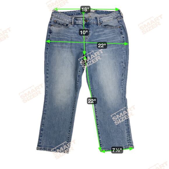 Torrid Crop Skinny Vintage Stretch Mid Rise Jeans Cruise Control Wash Size 18 - Picture 4 of 14